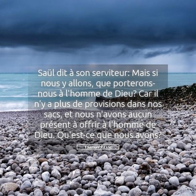 Picture 05 - 1 Samuel 9:7 LSG - Saül dit à son serviteur: Mais si nous y - Bible Verse Picture