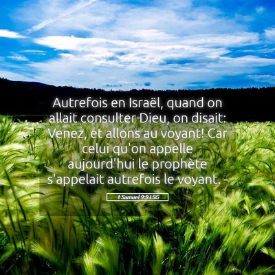 Picture 05 - 1 Samuel 9:9 LSG - Autrefois en Israël, quand on allait consulter - Bible Verse Picture