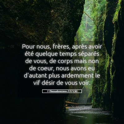 Picture 05 - 1 Thessaloniciens 2:17 LSG - Pour nous, frères, après avoir été quelque - Bible Verse Picture
