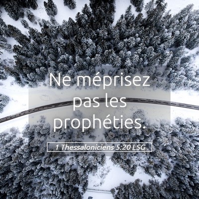Picture 05 - 1 Thessaloniciens 5:20 LSG - Ne méprisez pas les - Bible Verse Picture