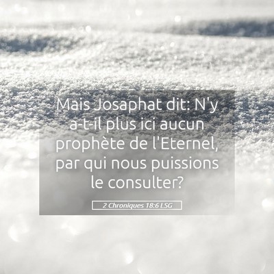 Picture 05 - 2 Chroniques 18:6 LSG - Mais Josaphat dit: N'y a-t-il plus ici aucun - Bible Verse Picture