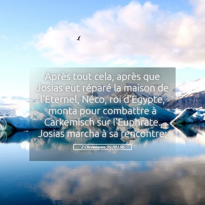 Picture 05 - 2 Chroniques 35:20 LSG - Après tout cela, après que Josias eut réparé - Bible Verse Picture