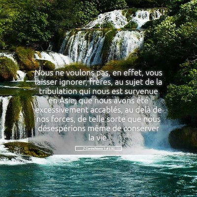 Picture 05 - 2 Corinthiens 1:8 LSG - Nous ne voulons pas, en effet, vous laisser - Bible Verse Picture