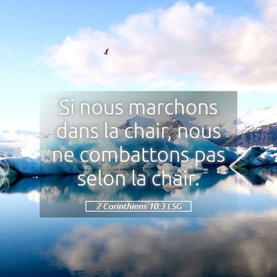 Picture 05 - 2 Corinthiens 10:3 LSG - Si nous marchons dans la chair, nous ne - Bible Verse Picture