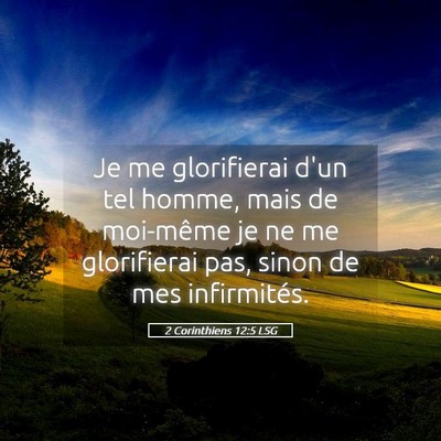 Picture 05 - 2 Corinthiens 12:5 LSG - Je me glorifierai d'un tel homme, mais de - Bible Verse Picture