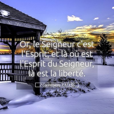 Picture 05 - 2 Corinthiens 3:17 LSG - Or, le Seigneur c'est l'Esprit; et là où est - Bible Verse Picture