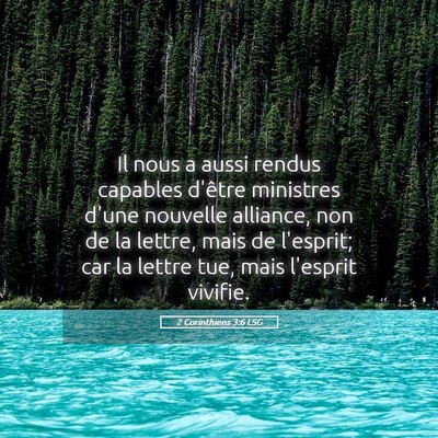 Picture 05 - 2 Corinthiens 3:6 LSG - Il nous a aussi rendus capables d'être ministres - Bible Verse Picture