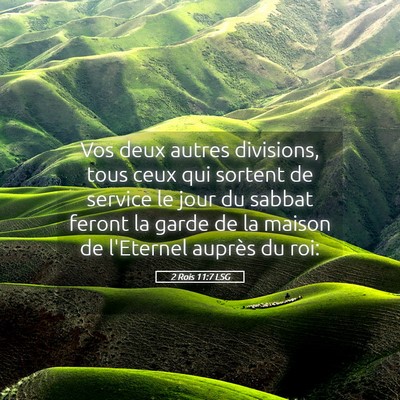 Picture 05 - 2 Rois 11:7 LSG - Vos deux autres divisions, tous ceux qui sortent - Bible Verse Picture