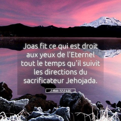 Picture 05 - 2 Rois 12:2 LSG - Joas fit ce qui est droit aux yeux de l'Eternel - Bible Verse Picture
