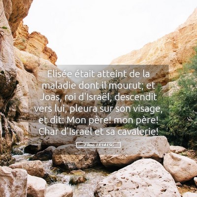 Picture 05 - 2 Rois 13:14 LSG - Elisée était atteint de la maladie dont il - Bible Verse Picture