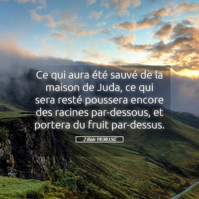 Picture 05 - 2 Rois 19:30 LSG - Ce qui aura été sauvé de la maison de Juda, ce - Bible Verse Picture
