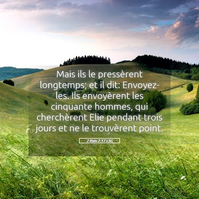 Picture 05 - 2 Rois 2:17 LSG - Mais ils le pressèrent longtemps; et il dit: - Bible Verse Picture