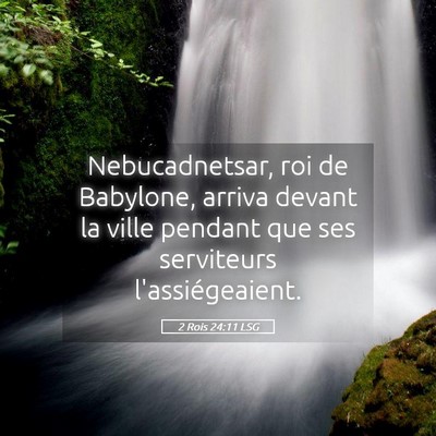 Picture 05 - 2 Rois 24:11 LSG - Nebucadnetsar, roi de Babylone, arriva devant la - Bible Verse Picture