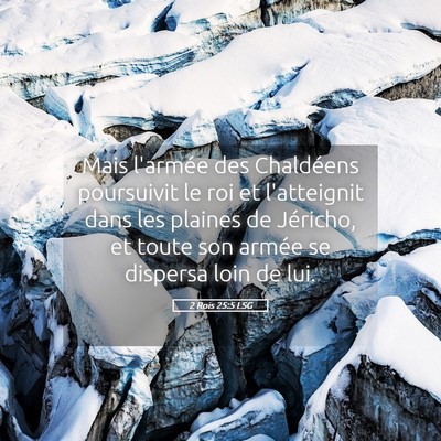 Picture 05 - 2 Rois 25:5 LSG - Mais l'armée des Chaldéens poursuivit le roi et - Bible Verse Picture