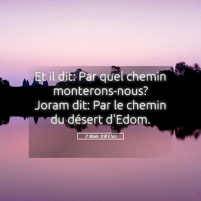 Picture 05 - 2 Rois 3:8 LSG - Et il dit: Par quel chemin monterons-nous? Joram - Bible Verse Picture