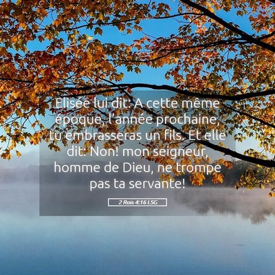 Picture 05 - 2 Rois 4:16 LSG - Elisée lui dit: A cette même époque, l'année - Bible Verse Picture