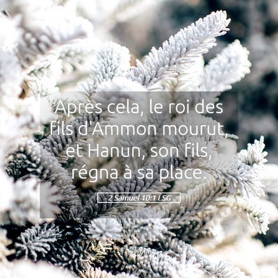 Picture 05 - 2 Samuel 10:1 LSG - Après cela, le roi des fils d'Ammon mourut, et - Bible Verse Picture
