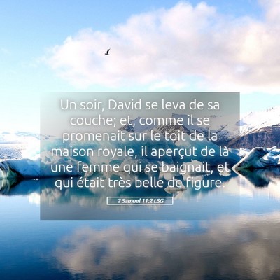 Picture 05 - 2 Samuel 11:2 LSG - Un soir, David se leva de sa couche; et, comme il - Bible Verse Picture