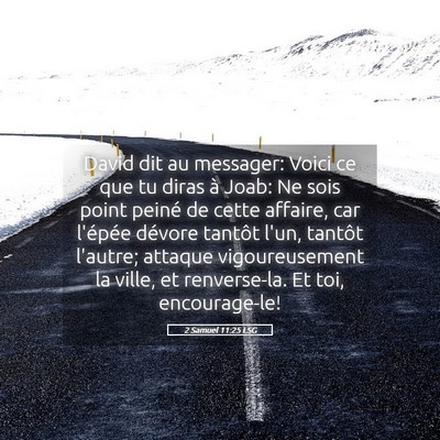 Picture 05 - 2 Samuel 11:25 LSG - David dit au messager: Voici ce que tu diras à - Bible Verse Picture