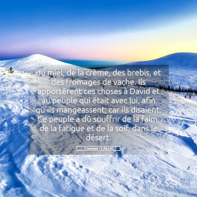 Picture 05 - 2 Samuel 17:29 LSG - du miel, de la crème, des brebis, et des - Bible Verse Picture