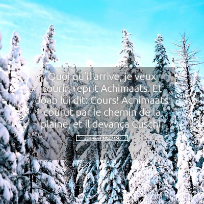 Picture 05 - 2 Samuel 18:23 LSG - Quoi qu'il arrive, je veux courir, reprit - Bible Verse Picture