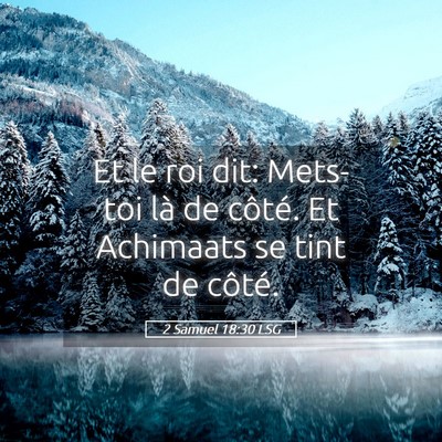Picture 05 - 2 Samuel 18:30 LSG - Et le roi dit: Mets-toi là de côté. Et - Bible Verse Picture