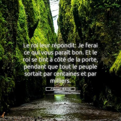 Picture 05 - 2 Samuel 18:4 LSG - Le roi leur répondit: Je ferai ce qui vous - Bible Verse Picture