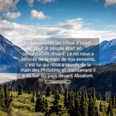 Picture 05 - 2 Samuel 19:9 LSG - Et dans toutes les tribus d'Israël, tout le - Bible Verse Picture