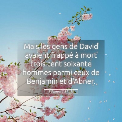 Picture 05 - 2 Samuel 2:31 LSG - Mais les gens de David avaient frappé à mort - Bible Verse Picture