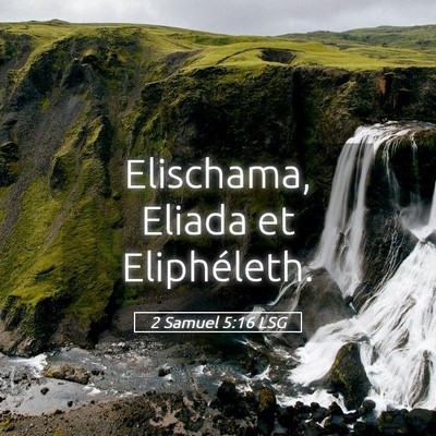 Picture 05 - 2 Samuel 5:16 LSG - Elischama, Eliada et - Bible Verse Picture