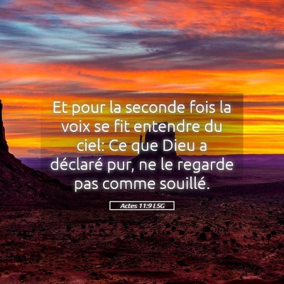 Picture 05 - Actes 11:9 LSG - Et pour la seconde fois la voix se fit entendre - Bible Verse Picture