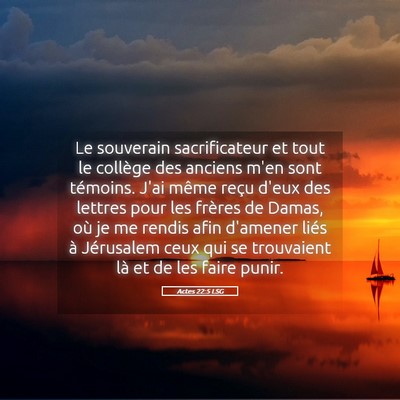 Picture 05 - Actes 22:5 LSG - Le souverain sacrificateur et tout le collège - Bible Verse Picture