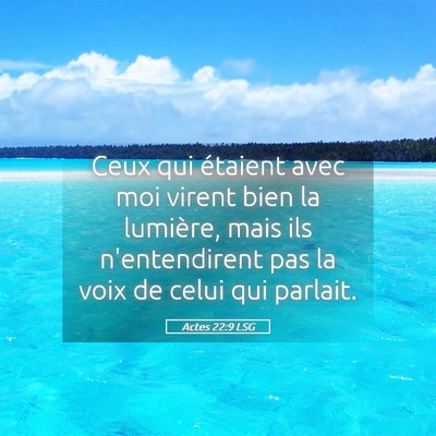 Picture 05 - Actes 22:9 LSG - Ceux qui étaient avec moi virent bien la - Bible Verse Picture