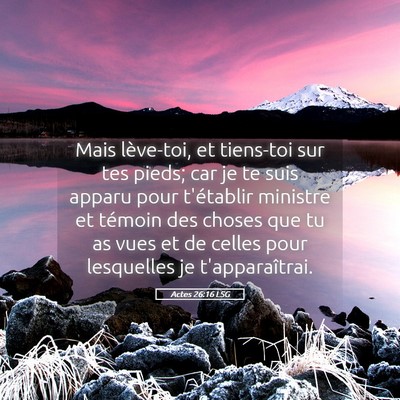 Picture 05 - Actes 26:16 LSG - Mais lève-toi, et tiens-toi sur tes pieds; car - Bible Verse Picture
