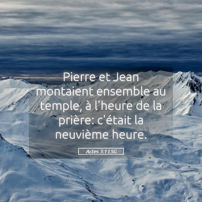 Picture 05 - Actes 3:1 LSG - Pierre et Jean montaient ensemble au temple, à - Bible Verse Picture