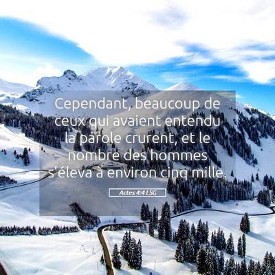 Picture 05 - Actes 4:4 LSG - Cependant, beaucoup de ceux qui avaient entendu - Bible Verse Picture