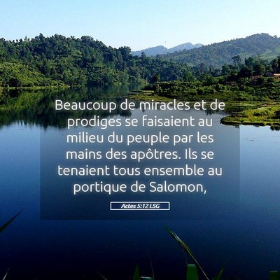Picture 05 - Actes 5:12 LSG - Beaucoup de miracles et de prodiges se faisaient - Bible Verse Picture