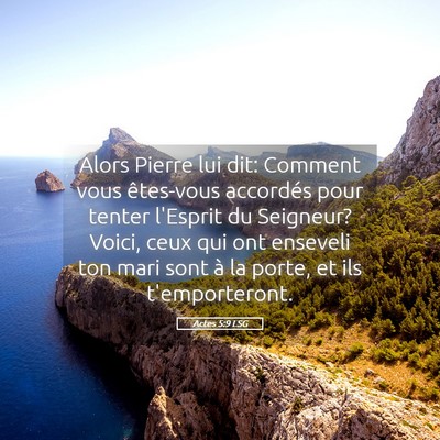 Picture 05 - Actes 5:9 LSG - Alors Pierre lui dit: Comment vous êtes-vous - Bible Verse Picture