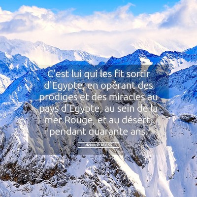 Picture 05 - Actes 7:36 LSG - C'est lui qui les fit sortir d'Egypte, en - Bible Verse Picture