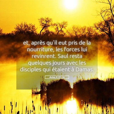 Picture 05 - Actes 9:19 LSG - et, après qu'il eut pris de la nourriture, les - Bible Verse Picture
