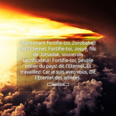 Picture 05 - Aggée 2:4 LSG - Maintenant fortifie-toi, Zorobabel! dit - Bible Verse Picture
