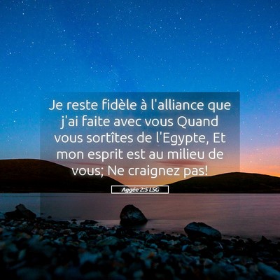 Picture 05 - Aggée 2:5 LSG - Je reste fidèle à l'alliance que j'ai faite - Bible Verse Picture