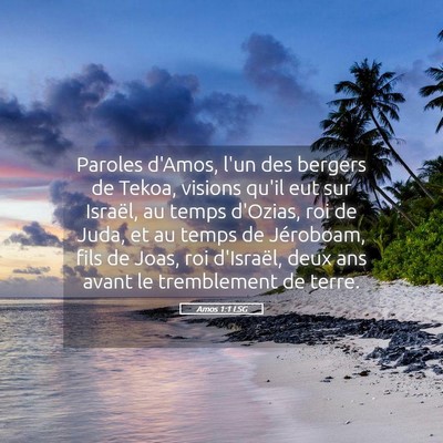 Picture 05 - Amos 1:1 LSG - Paroles d'Amos, l'un des bergers de Tekoa, - Bible Verse Picture