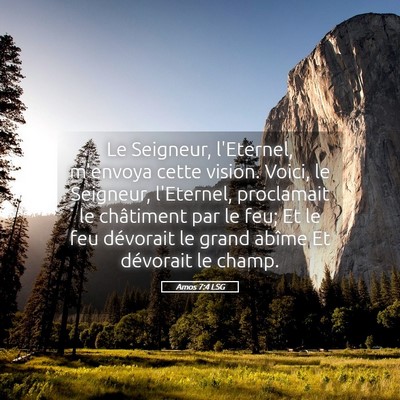 Picture 05 - Amos 7:4 LSG - Le Seigneur, l'Eternel, m'envoya cette vision. - Bible Verse Picture