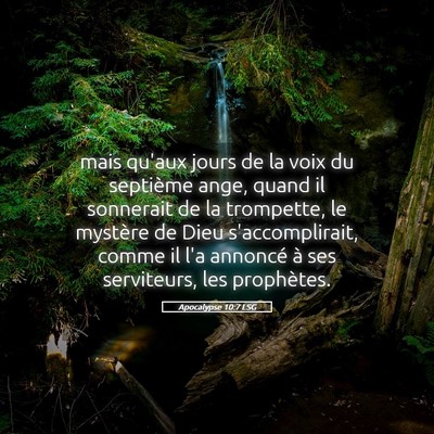 Picture 05 - Apocalypse 10:7 LSG - mais qu'aux jours de la voix du septième ange, - Bible Verse Picture
