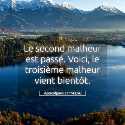 Picture 05 - Apocalypse 11:14 LSG - Le second malheur est passé. Voici, le - Bible Verse Picture