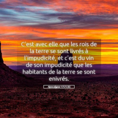 Picture 05 - Apocalypse 17:2 LSG - C'est avec elle que les rois de la terre se sont - Bible Verse Picture