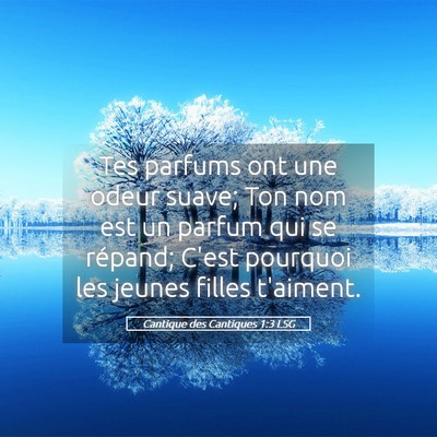 Picture 05 - Cantique des Cantiques 1:3 LSG - Tes parfums ont une odeur suave; Ton nom est un - Bible Verse Picture