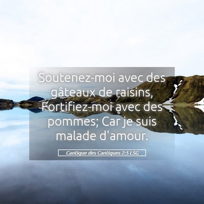 Picture 05 - Cantique des Cantiques 2:5 LSG - Soutenez-moi avec des gâteaux de raisins, - Bible Verse Picture