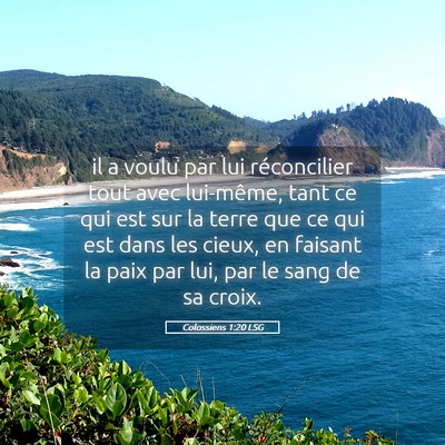 Picture 05 - Colossiens 1:20 LSG - il a voulu par lui réconcilier tout avec - Bible Verse Picture